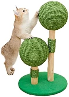 Torre da árvore de gato gato de arranhão para arranhões verticais de madeira post pós gato risping bola não solta detritos de detritos para gatos internos