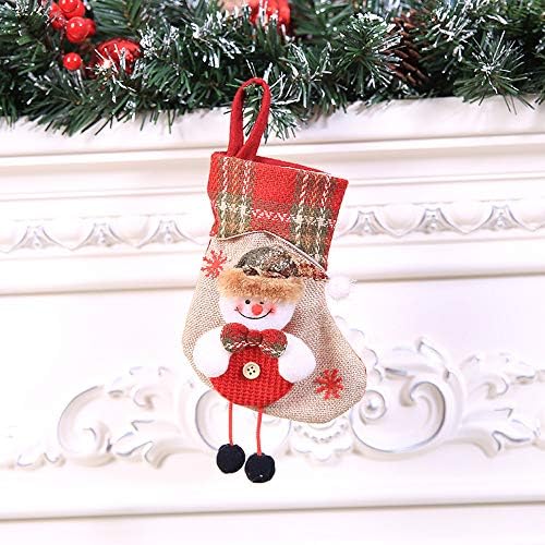 Círculo de metal e decoração de parede de barbante Xmas pendurados Candy Presente Santa Tree Mini Saco de Natal Decoração de Casa Decoração de Home Solpida Cortina