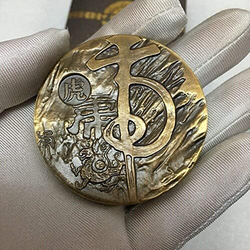 大 铜章 收藏者 协会 China de 60 mm Medalha de tigre porcelana shanghai Mint Tiger Medal Brass 60mm Tiger