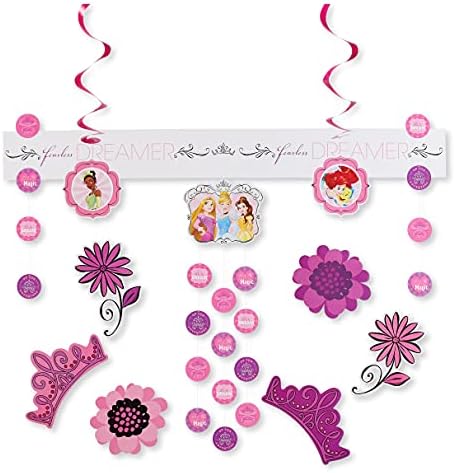 Indústrias exclusivas Inc Princesa Dream Big Birthday Party Room Decoration Kit inclui faixas