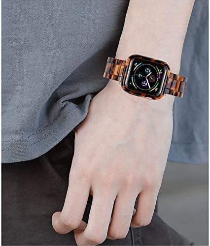 Banda de relógio Apple compatível com pára -choques de 38 mm/40mm/41mm/42mm/44mm/45mm/49mm de resina de pulseira de pulseira de pulseira leve para iwatch Series 8 7 SE 6 5 4 3 2 1 1