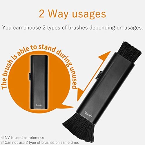 Elecom KBR-014AS Brush mais limpo, fibra anti-estática, compacto, tipo de armazenamento, qualidade do