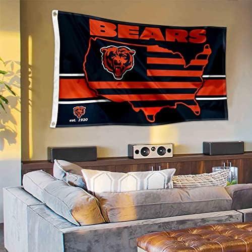 Chicago Bears Nation USA American Country 3x5 Flag