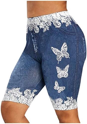 Jeans rasgado feminino jeans shorts mulheres plus size skinny butterfly print jeggings casuais jeans jeans jeans