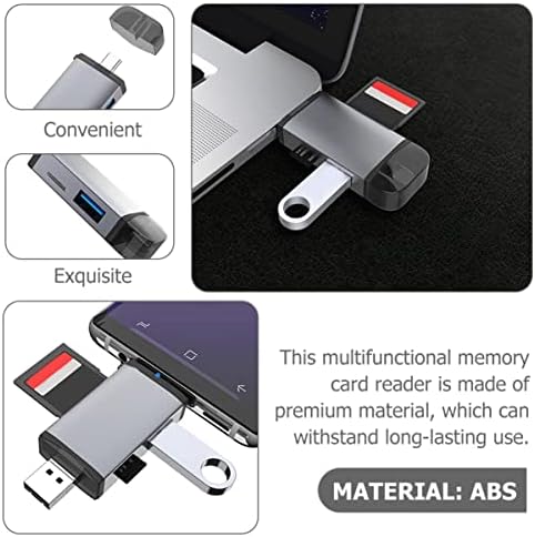 Mobestech USB Memory Card Reader Memory Type-C para Laptop Leitor de dispositivos Portable Converter Computador Micro USB Adaptador de telefone multiuso C Leitor de cartão de memória USB de cartão USB