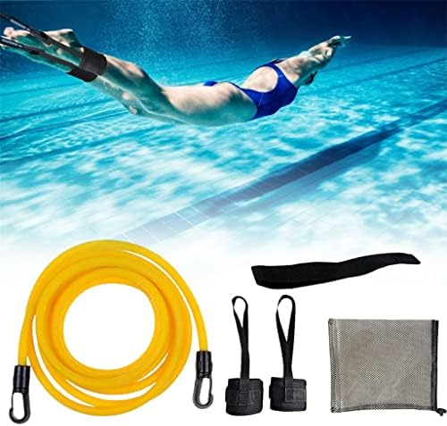 TJLSS Treinamento de natação ajustável Resistência elástica Tubos de látex de corda de corda de segurança do exercício de nadar elástica