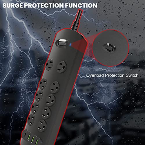 Surge Protector Board Hub Outlet com a proteção de sobrecarga de expansão de porta USB Proteção de sobrecarga para o escritório em casa