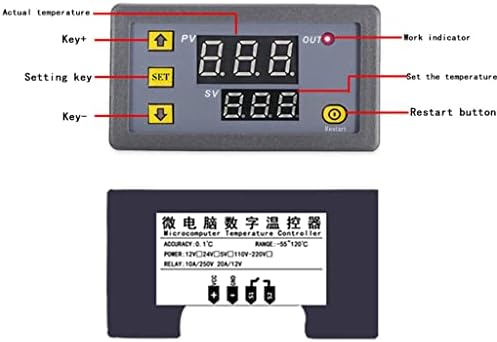 Quesheng AC110-220V Controle de temperatura digital LED Display Termostato Calor/Instrumento de
