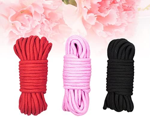 Eringogo 3 embalagem corda de algodão macia de 32 polegadas/ 10m de corda durável, linha multiuso para roupas