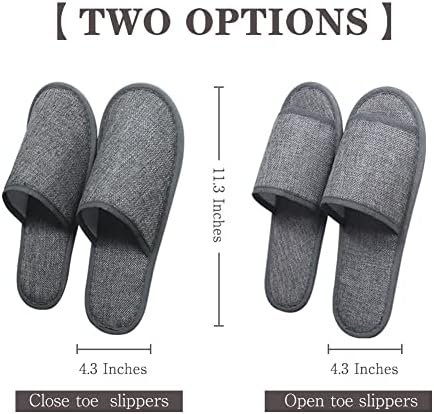 Maltose Slippers descartáveis ​​para hóspedes 6 pares Linen Blippers Blippers Blippers não deslizantes