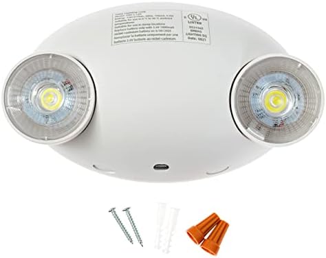 Iluminação de iluminação redonda luz da parede de emergência com backup de bateria, 120-277V, dois comerciais