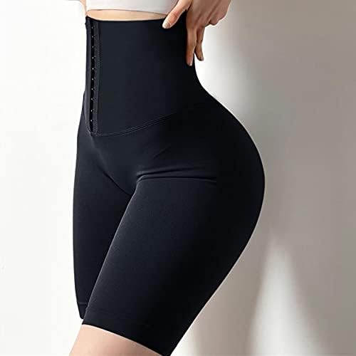 Shorts de compressão beuu para mulheres com cintura alta calça de ioga Controle de barriga Slimming