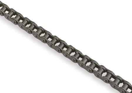 Tsubaki 160rb Ansi Roller Chain, fita única, rebitada, aço carbono, polegada, #160 ANSI No., 2 Pitch, 1-1/8 polegadas de diâmetro do rolo, comprimento de 1-1/4 polegadas de largura, 11900 libras de trabalho, 10ft Comprimento