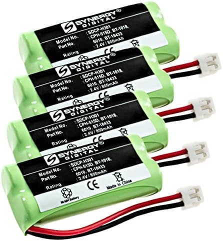 Baterias de telefone sem fio digital Synergy, compatíveis com UNIDEN BBTG0893001, BT1022, BT-1031