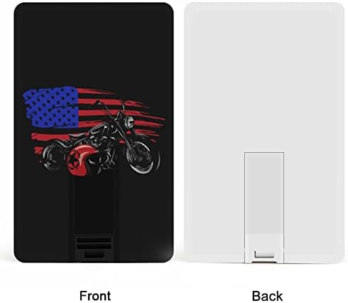 Chopper Motorcycle American Flag Credit Cartão USB Flash Memória personalizada Stick Key Storage Drive 64g