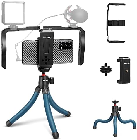 Smartphone Video Rig Rig Loy Filmmaking Caso Case Telefone Vídeo Estabilizador Montagem de tripé para o criador