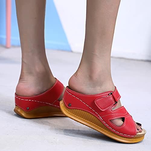 Flippers para mulheres chinelos de moda ocas e casual de moda definida define o pé de cunha de primavera