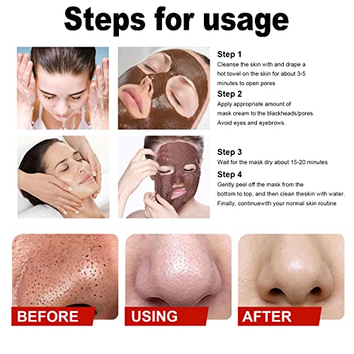 APOPET 2PCS Pro-Herbal Refination Peel-Off Máscara facial, máscaras de removedor de cravo de limpeza,