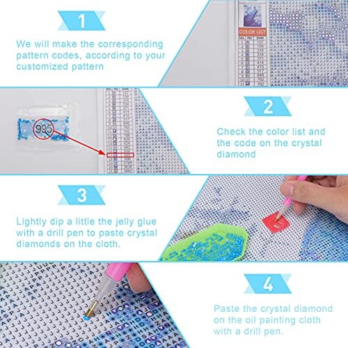 Kits de pintura de diamante personalizados taco kits de pintura de arte por números para decoração de parede em casa 12 x16
