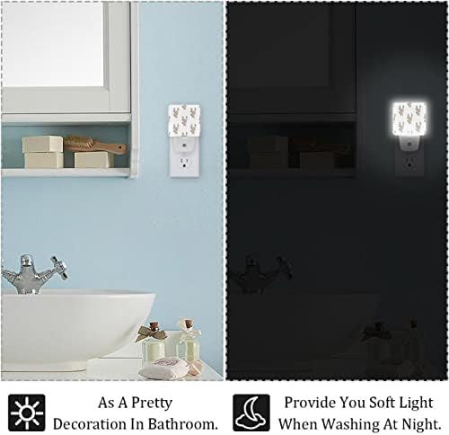 Funny Rabbit Led Night Light, Kids Nightlights for Bedroom Plug in Wall Night Lamp Brilho ajustável