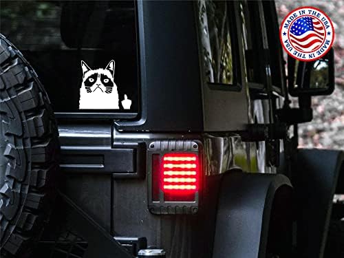 Gráficos do pôr -do -sol e decalques grumpy gato decalques de vinil adesivo | Carros de caminhões Vans Laptop