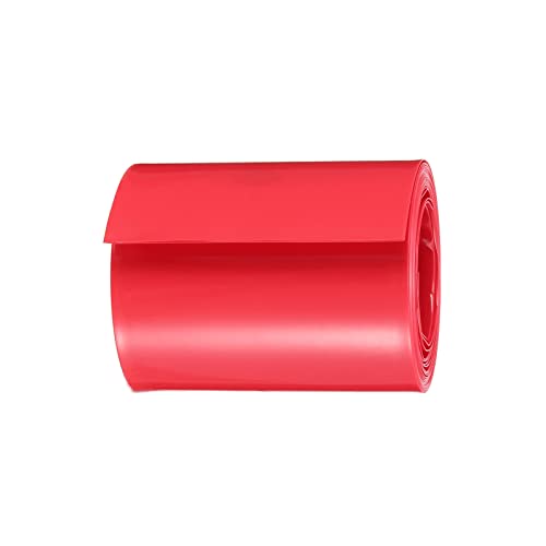 Tubo de tubo de encolhimento de calor do rebaixamento PVC Bateria de bateria, [para 18650 elétrica, bateria DIY] - 50 mm de 2 m de comprimento / vermelho / 1 pcs