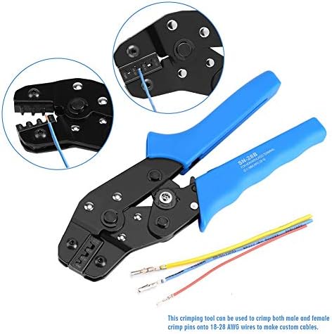 Yosoo Sn-28b Pin Socket Terminal Crinping Tool Ratchet Crimper Wire Conector Ferramenta de ferramenta