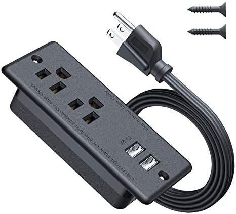 Conferência Power Strip Socket, móveis recuados com 2 carregador USB