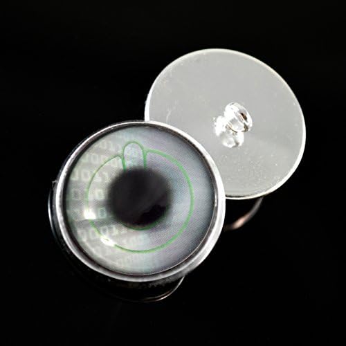 Botões de 16 mm Botão liga / desliga do computador costurar em olhos cibernéticos com loop para