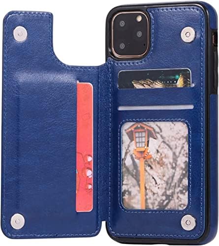 Caso Wikuna para iPhone12/12mini/12 Pro/12 Pro Max, caixa de couro PU de luxo com slots de cartas, capa durável da carteira traseira