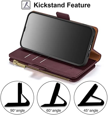 Antsturdy for Samsung Galaxy A53 5g 6,5 Caixa da carteira 【bloqueio de RFID】 【Zipper Poket】 【7 Card Slot】 PU Flip Flip Folio Protetor