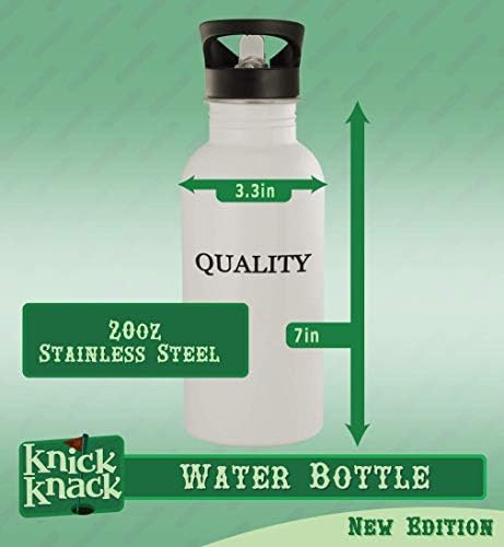 Presentes Knick Knack #Macaronies - Botthe de água em aço inoxidável de 20 onças, prata