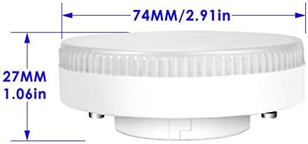 Litevance GX53 Lâmpada LED, Substituição de 3000k branca de 7w Substituição tradicional Halogen GX53 Spotlight