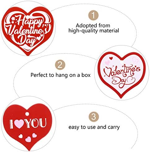 Valiclud 150pcs Valentine Gift Tags Paper Love Heart etiqueta Tags Cartões pendurados marcadores de marcador com barbante para o banho de casamento no dia dos namorados Decoração de presente presente