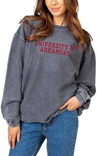 Chicka-D NCAA Womens Corded Crew Pullover Sweetshirt
