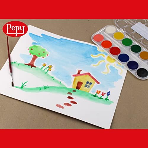 Tinta de aquarela pepy; Conjunto de 12 cores; Inclui escova e bandeja de mistura fechada, multicolor
