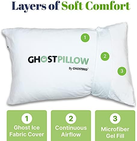 Faux Faux Pillow - Alternativo para baixo com gel de microfibra respirável e frio - Tamanho padrão