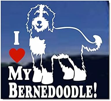 Eu amo meu Bernedoodle | Nickerstickers® Vinyl Dog Window Decals