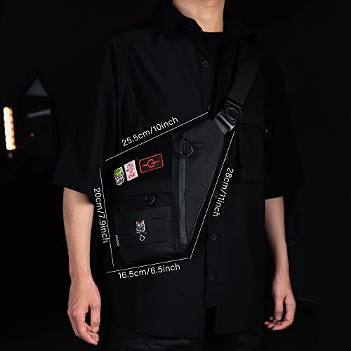 Bolsa de ombro de estilingue de nerd, mochila leve e multiuso, mochila no peito Casual ombro crossbody para transporte