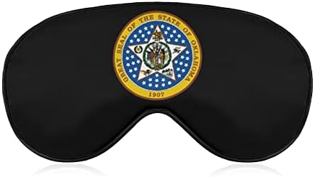 Bandeira do estado de Oklahoma Sleeping Blacefold Mask fofo olho de olho capa engraçada com