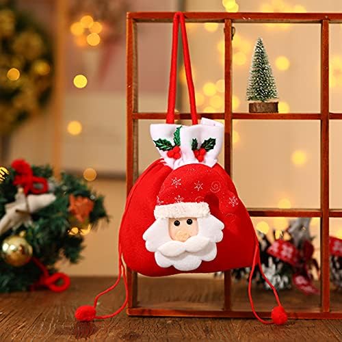 08WLBP As bolsas de doces de decoração de Natal são muito adequadas como presentes de festas e decorações de árvores