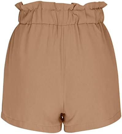 Senhoras shorts de verão para mulheres casuais coffios de cintura de seda com moda elecula de moda de moda solta calças curtas soltas