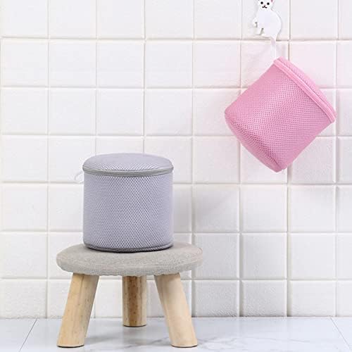 Alipis 3pcsbag rosa Máquina com lavagem para lavadora e sacos de sutiã azul Bola de zíper de calcinha