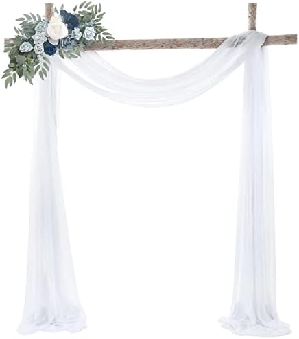 Cortes de cenário brancas de 20 pés de 20 pés cortinas de casamento cortanhas de arco decoração de cerimônia de tecido de tecido para a cerimônia de casamento decoração de teto de festa