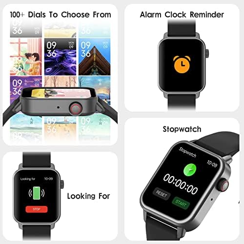 Relógio Smart Kingstar, 1,69 '' Relógios de tela de toque para mulheres com frequência cardíaca Monitore a pressão arterial Oxigênio Rastreamento de smartwatch relógio de fitness compatível com o iPhone Android iOS
