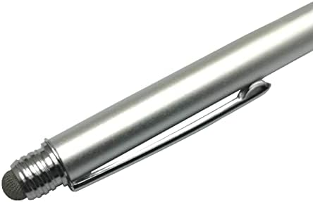Caneta de caneta de onda de ondas de caixa compatível com a tecnologia Estona MD -100k - caneta capacitiva de dualtip, caneta de caneta de caneta capacitiva da ponta da ponta da fibra - prata metálica