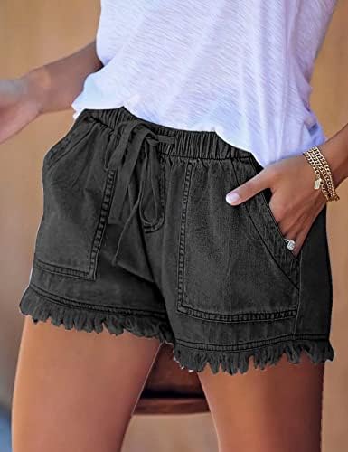 Jocafiye feminino short casual short respirável shorts de cintura com bolsos