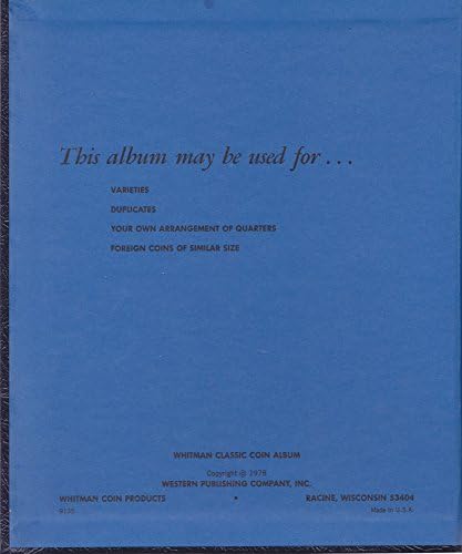 1999-2008 Álbum de Clad & Silver Quarters Whitman Classic No 9135 Blank Coin; Álbum, Binder, Board, Book, Card, Collection, Pasta, titular, página, portfólio, publicação, conjunto, volume