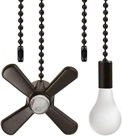TELO FABRO PULL CHANCH Chain Extension Ornamentos com lâmpada decorativa e cordão de ventilador 13,6
