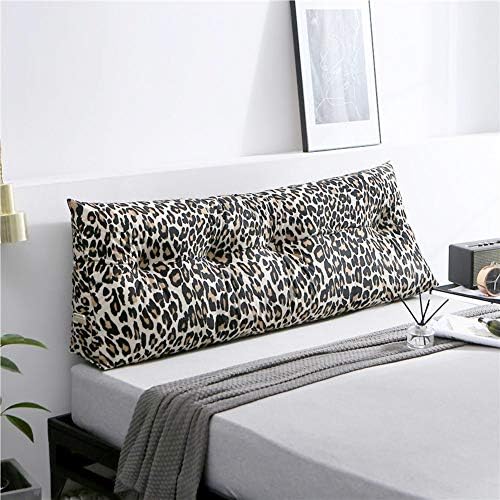CCLZ Leopard Plush Cedge Pillow, travesseiro de triângulo fofo Leitura de travesseiro de cunha Longa almofada de encosto para sofá-cama de quarto de suporte traseiro Pillow-C 31x20x8inch